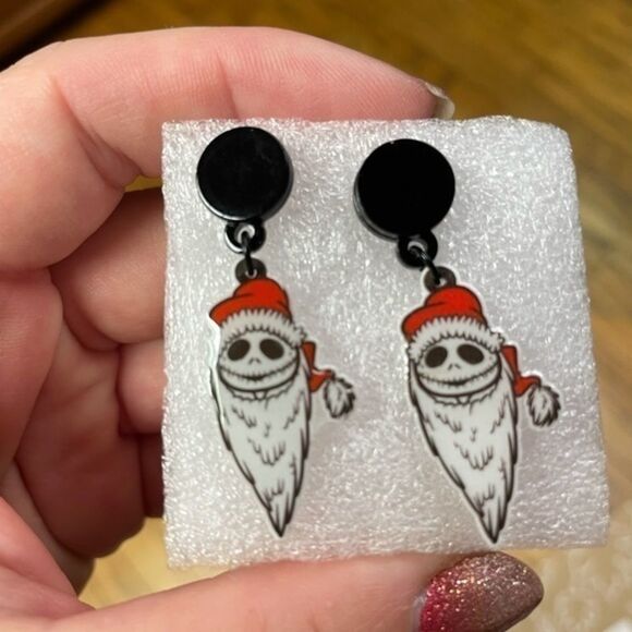 Jack Skellington Christmas earrings​ - Picture 4 of 4